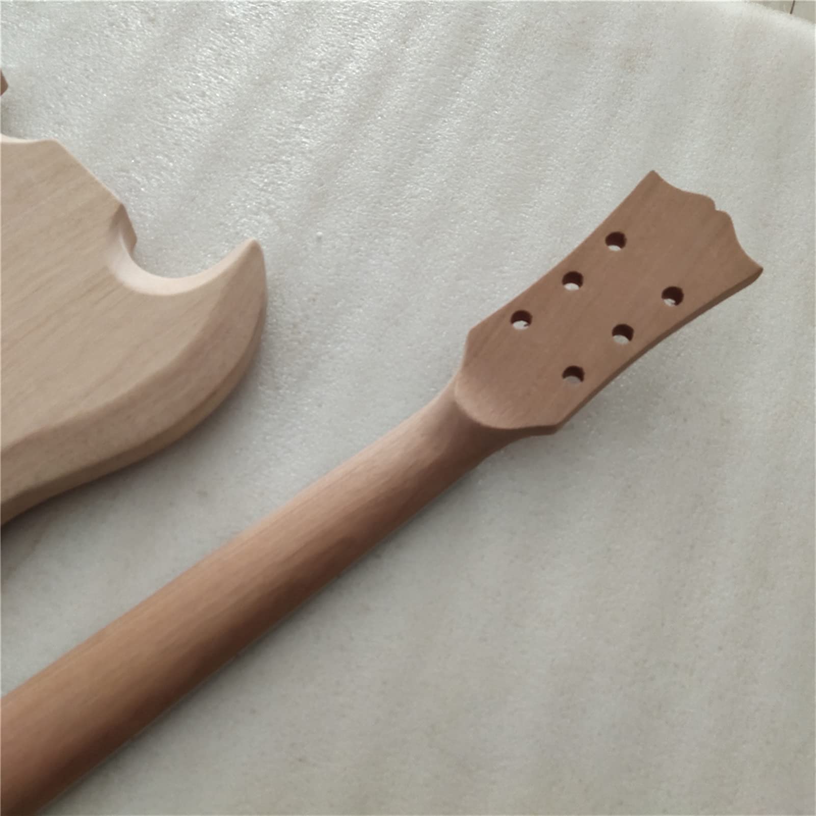 Corpo Chitarra Fatto a Mano Fai da Te 1. Impostare Il Collo E Il Corpo di Chitarra Incompiuta SG. Kit per Chitarra Elettrica in Stile