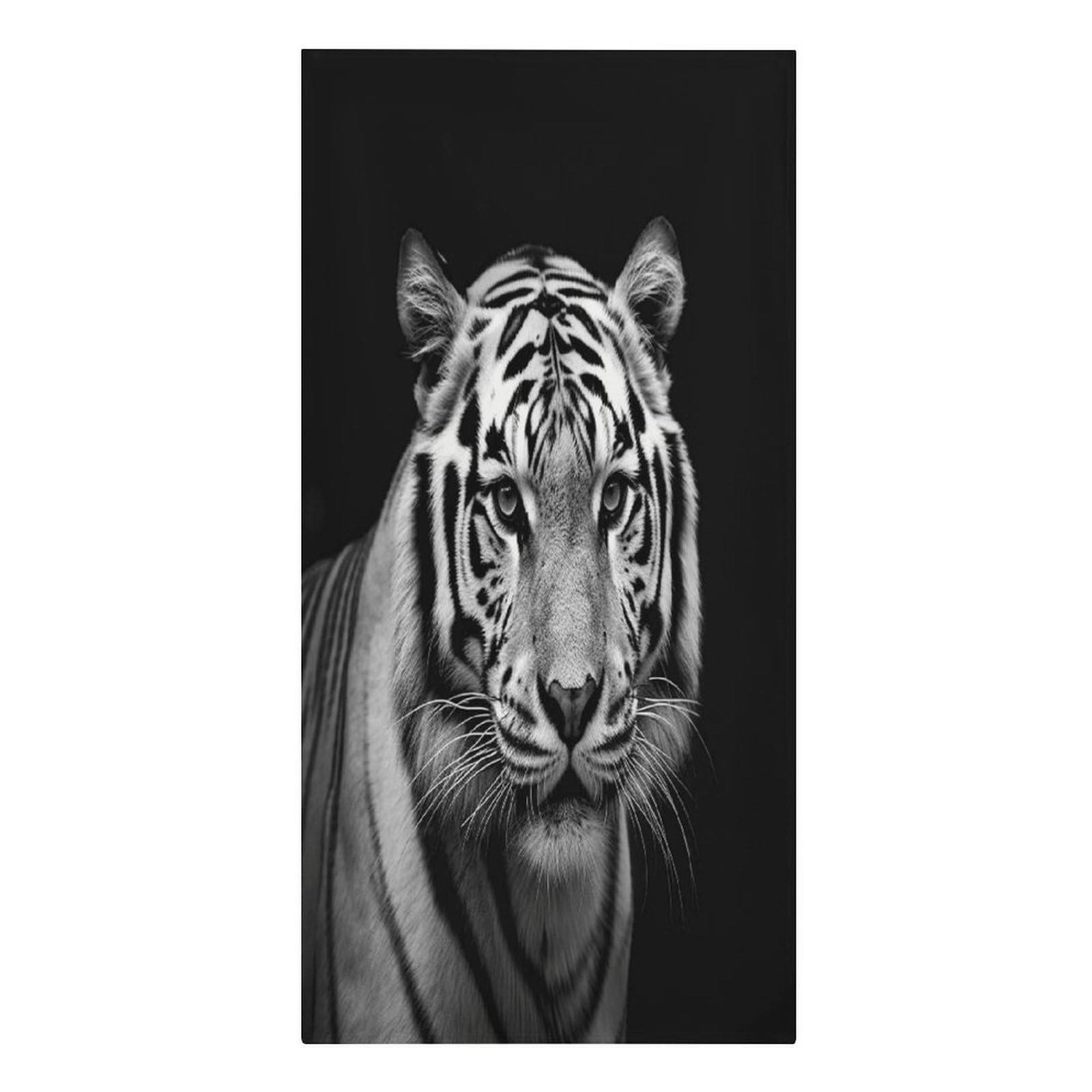 VstaDank Black and White Tiger Beach Towel Vacation Essentials Sand Free Soft Quick Dry Swim Towels 61"x30" Modern Extra Large Towels Lightweight Microfiber Beach Towel for Swimming Pool