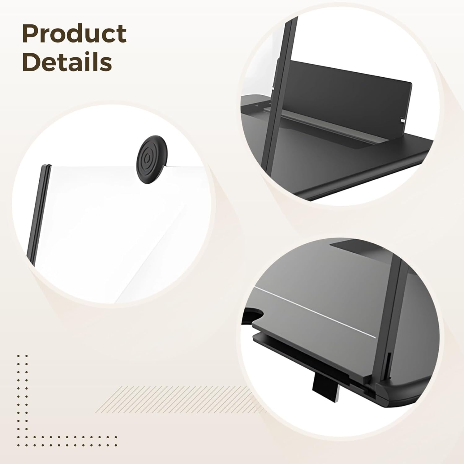 Generic Cell Phone Screen Magnifier Holder, Eye Strain Reduces, Phone Foldable Stand, 3D Hd 18 In Phone Screen Magnifier