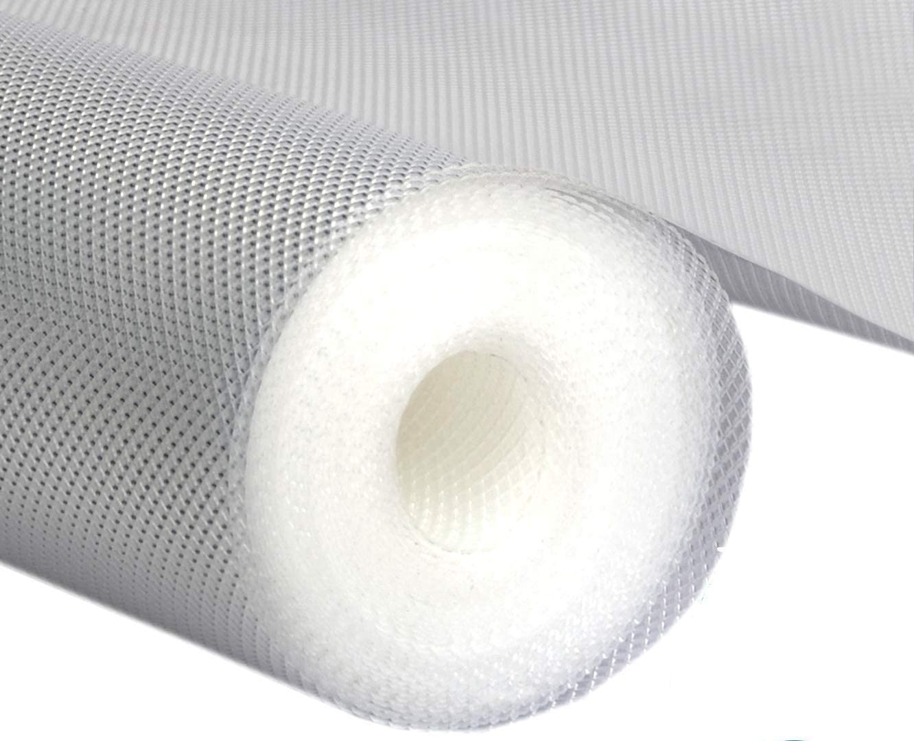 MORE BUY EVA Useful and Multipurpose Anti Slip Mat Sheet for for Fridge/Kitchen Drawer/Cupboard Shelf/Table/Refrigerator/Bathroom (Transparent) (45 cm x 500 cm, White)