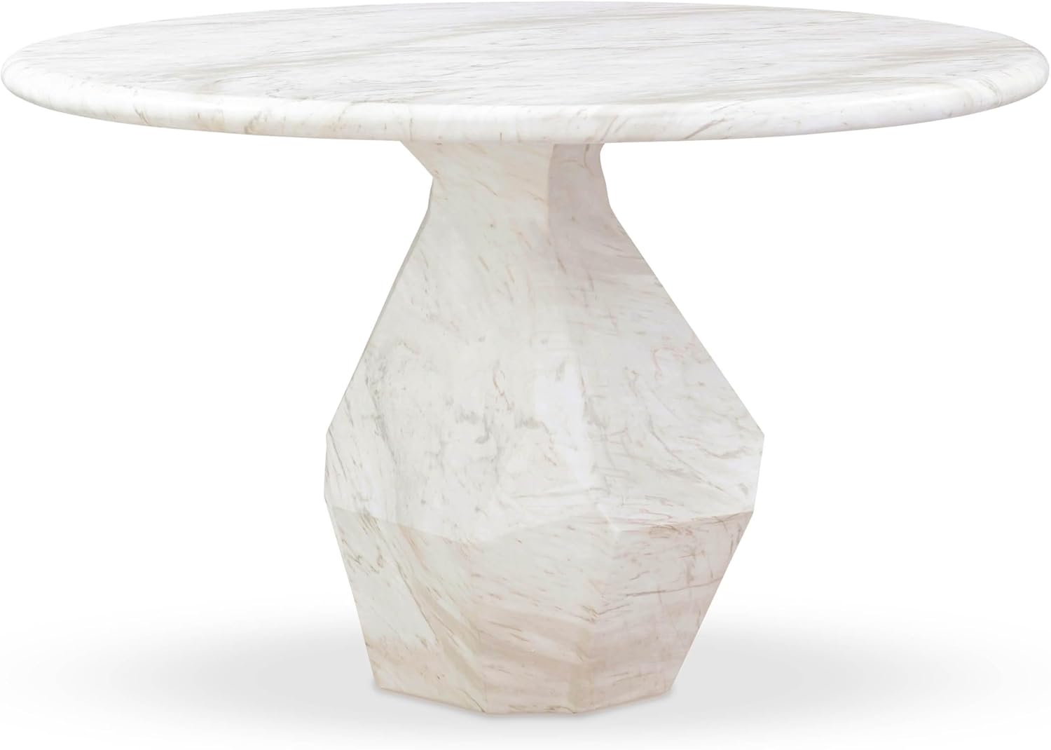 Tov Furniture Esme Faux Marble Indoor/Outdoor 48" Round Dining Table