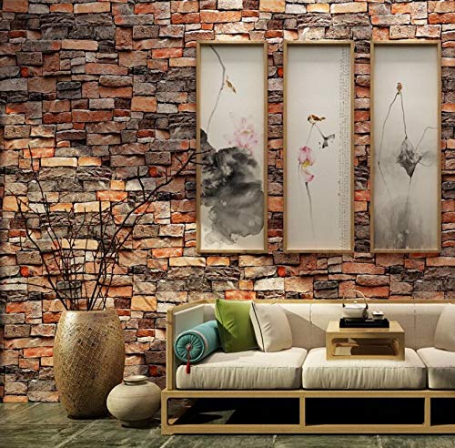 Image of Eurotex 3D Modern Design Wallpaper, use as Wall Covering for Living Room, Living Room, Walls Damask Color Wallpaper (Roll 57 sq ft) 37101