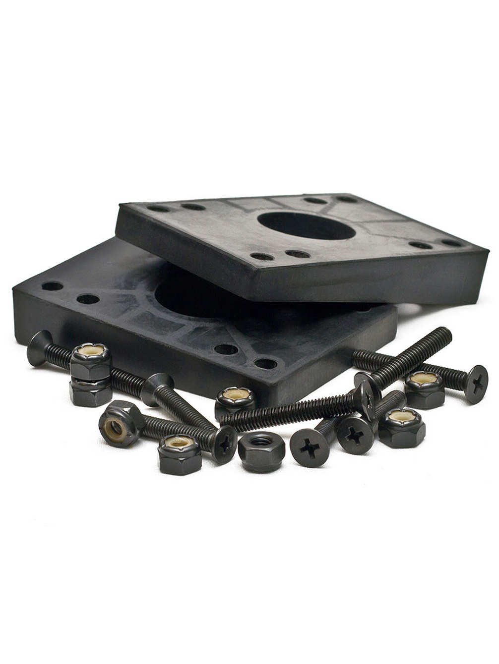 MindlessLongboards Skateboard Accessories 2 Angled Risers and 8 Bolts