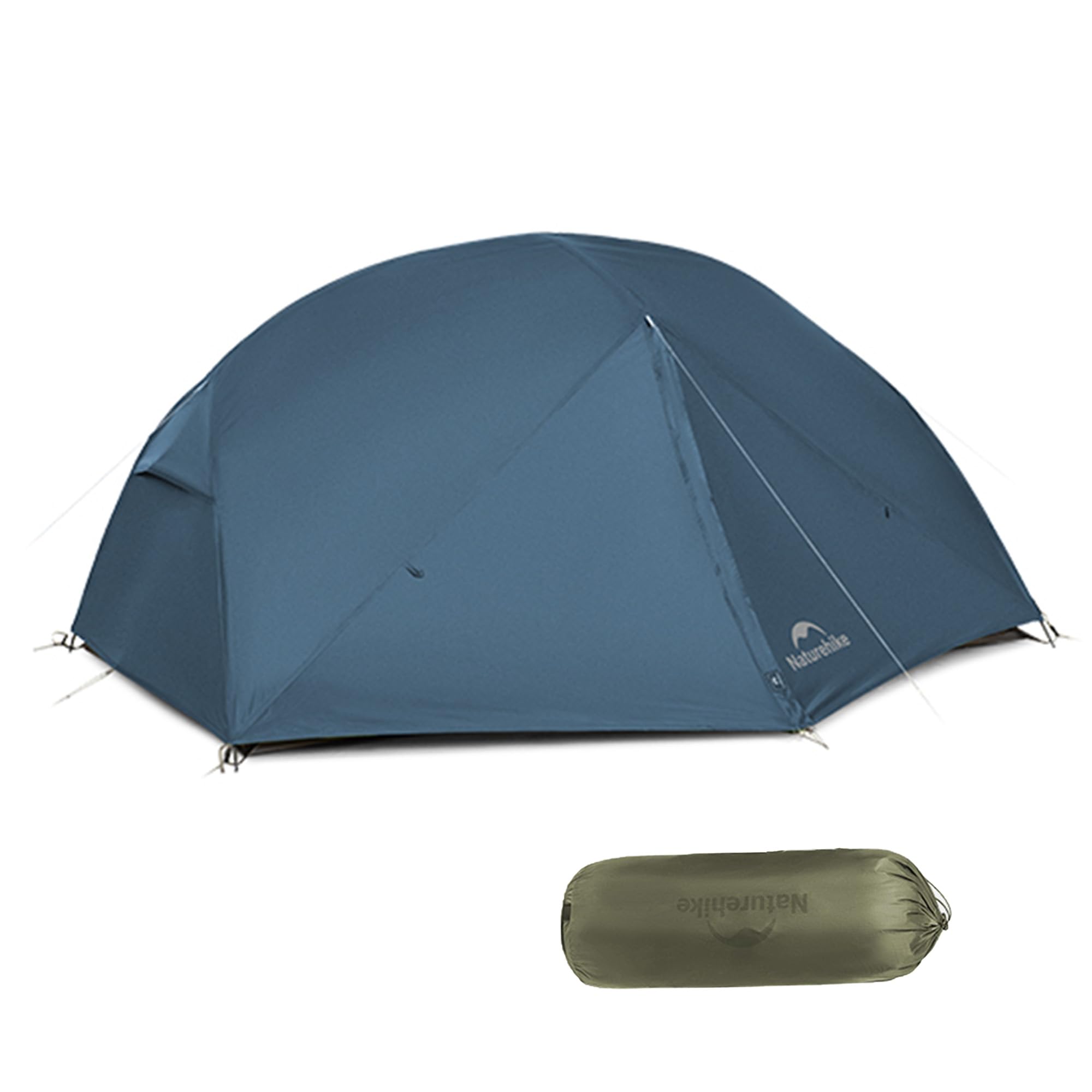 Naturehike Mongar Base Hiking Tent [2026 Upgrade] 210T Polyester 2/3 Person Lightweight 5.14/6.28Ibs Pu3000mm+ Expandable Canopy Inner Outer Tents Used Separately Double Ventilated (Blue, 3 persons)