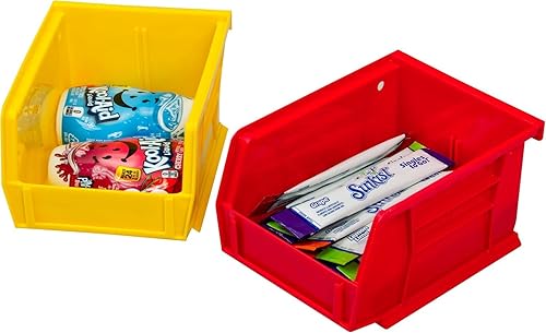 Miniatura 9 de Akro-Mils 08212YELLO 30210 AkroBins contenedores de plástico para almacenamiento, se pueden colgar y son apilables, (5 x 4 x 3pulgadas), color