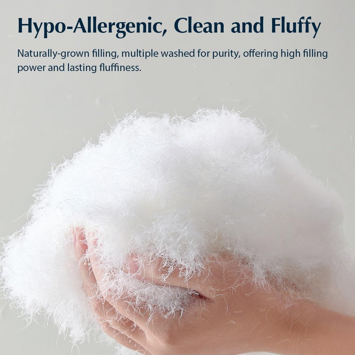 Pacific Coast White Goose Down Fiber Pillows, Bed Pillows for Back, Stomach and Side Sleepers, King Size Pillows Set of 2, Hotel Collection, Fluffy, Medium - Image 4