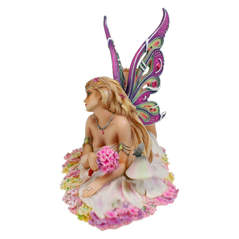 Nemesis Now Statuetta di Fata, in Resina con Petalite, 15 cm, Colore Giallo, Dimensione Unica