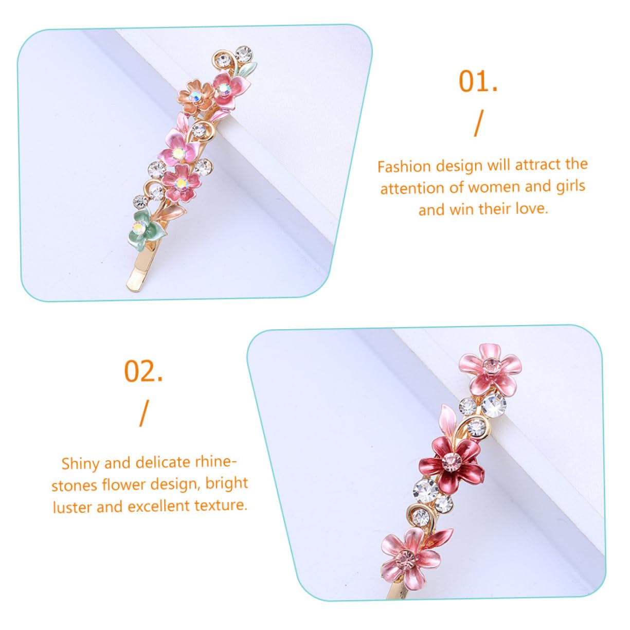 DOITOOL 18stücke Vintage Haarnadeln Mit Strass Und Blumenmotiv Dekorative Haarschmuck Für Hochzeiten Partys Und Besondere Anlässe Für Damen Und Mädchen Glänzende Details Und Einfache