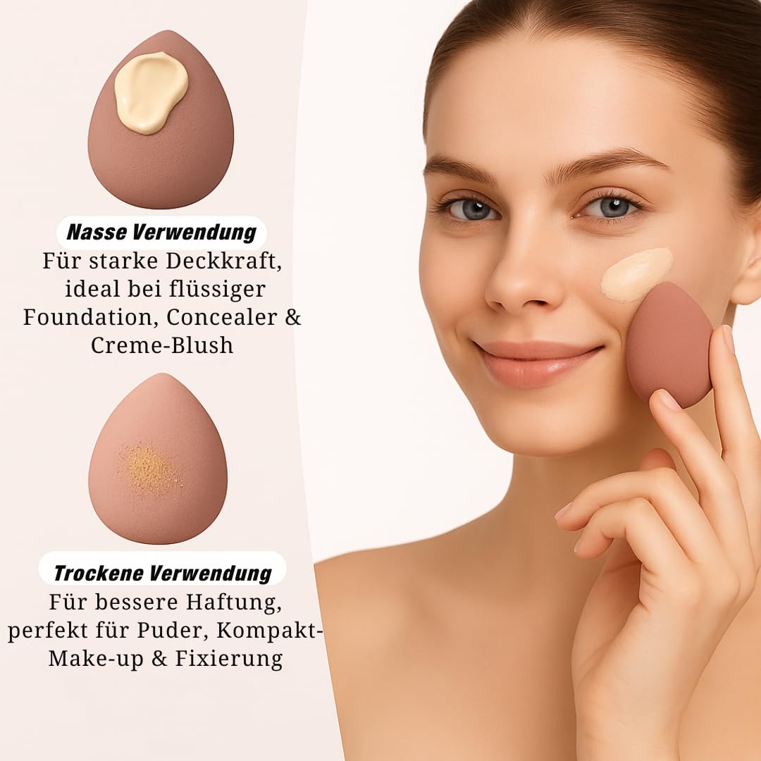 56-teiliges Make-up Pinselset mit Schwämmen, Stirnband & Tasche – Profi-Qualität