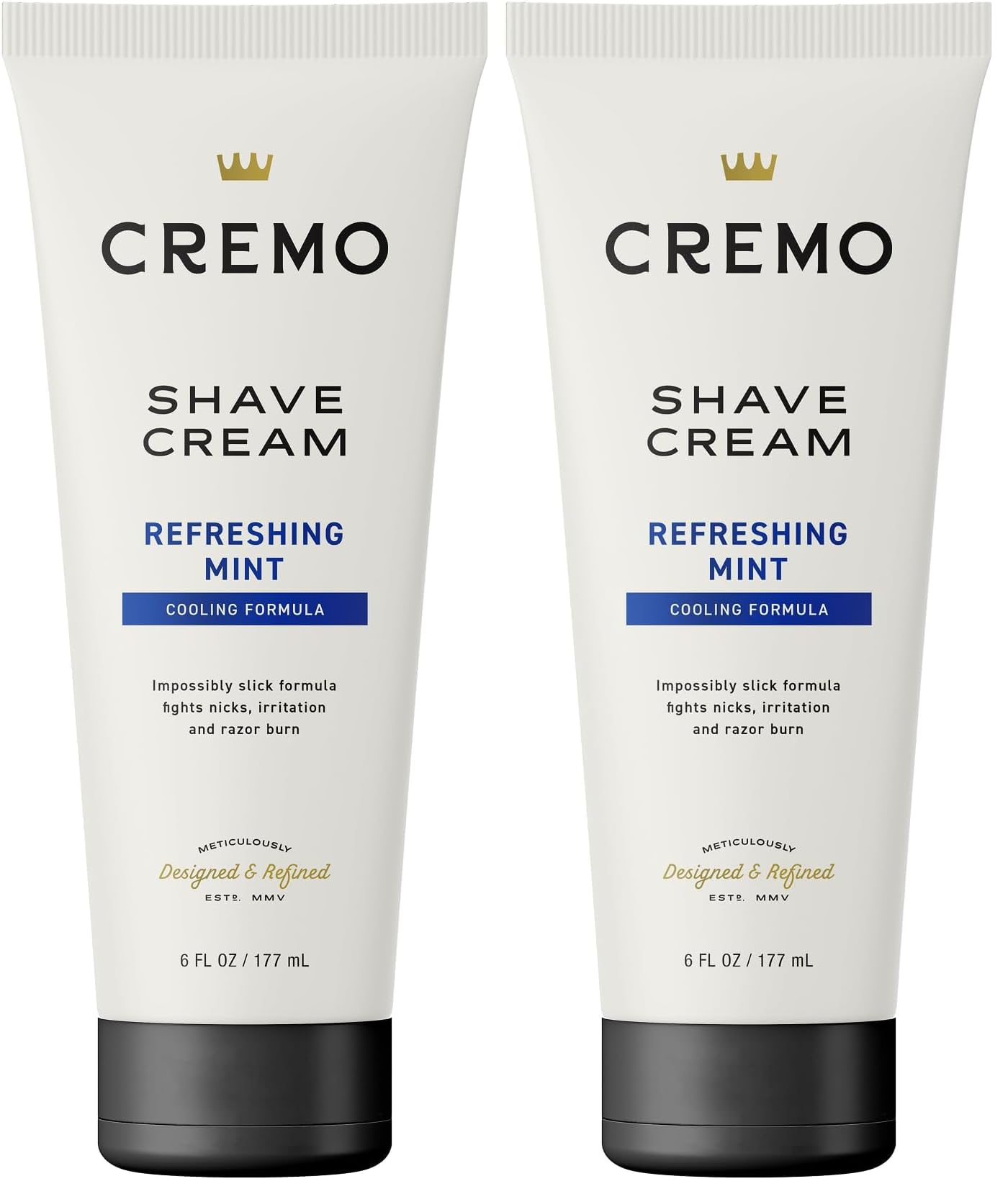 Barber Grade Cooling Shave Cream, Astonishingly Superior Ultra-Slick Shaving Cream for Men, Fights Nicks, Cuts and Razor Burn, 6 Fl Oz (Pack of 2)