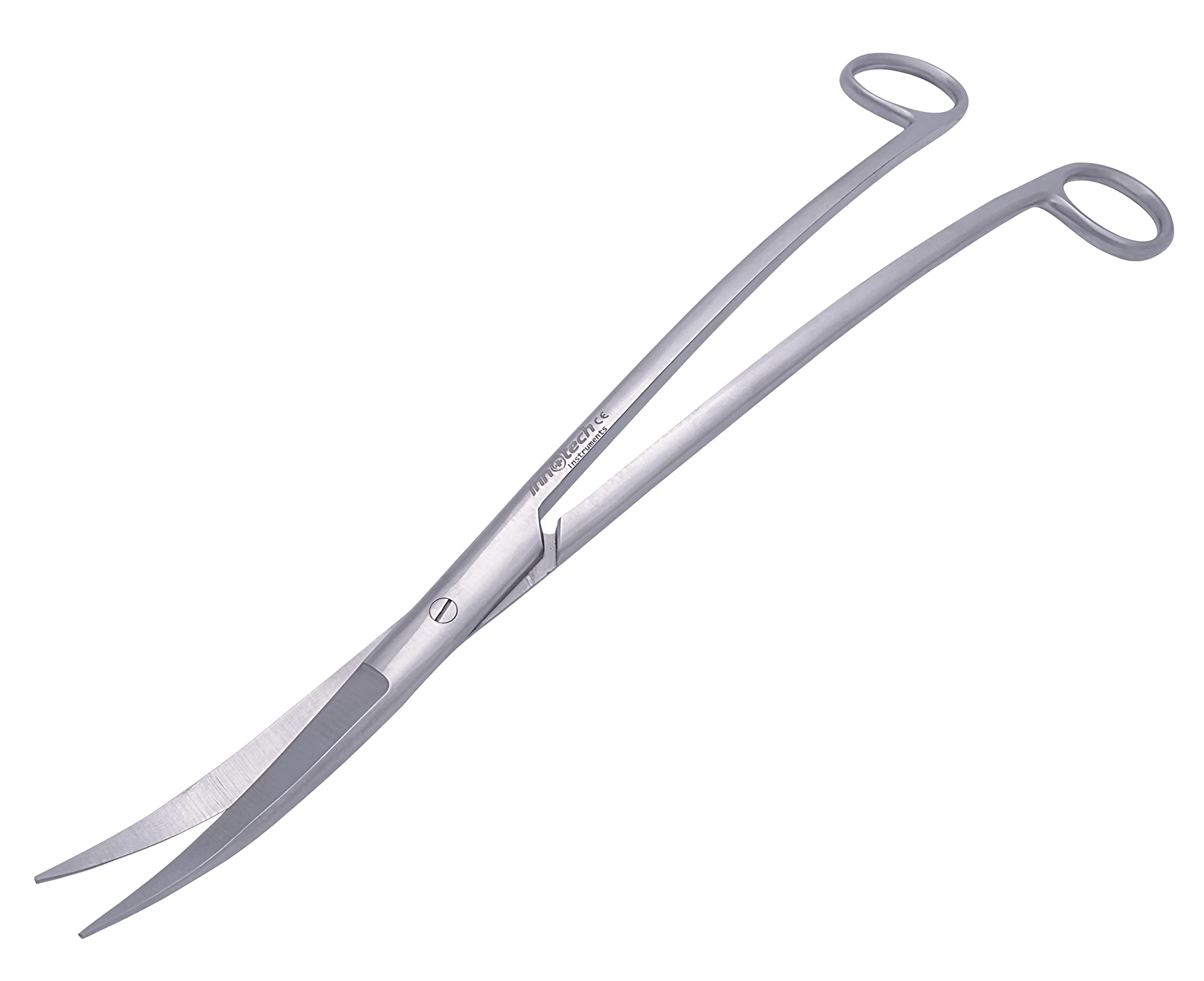 Innotech Ciseaux d'aquarium Ciseaux de nettoyage d'aquarium Ciseaux ondulés noirs ciseaux pour plantes aquatiques (30 cm, argent)
