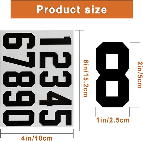 Miniatura 2 de 100 calcomanías reflectantes para números de buzón, calcomanías reflectantes autoadhesivas de letras mayúsculas, calcomanías de números de buzón,