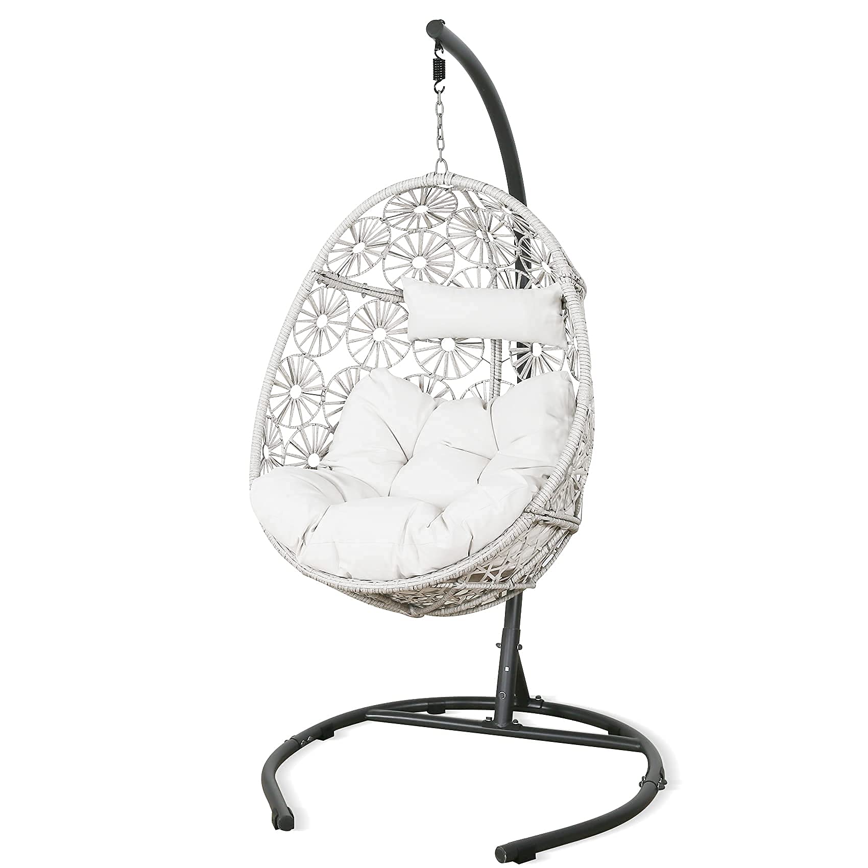 Buy Ulax Furniture Outdoor Patio Wicker Hanging Basket Swing Chair Tear