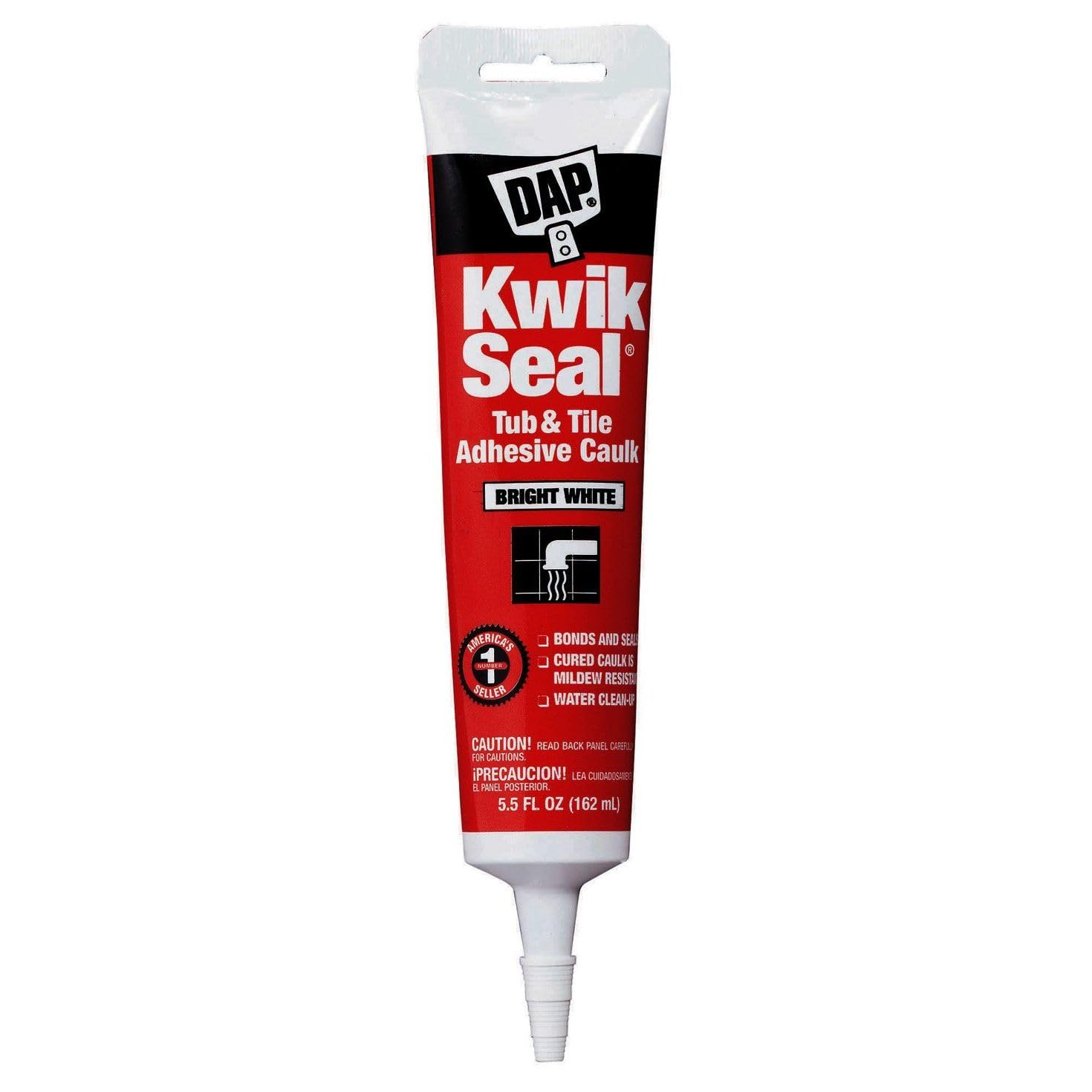 DAP18001 6 Pack 5.5 oz. Kwik Seal Kitchen and Bath Adhesive Caulk, White