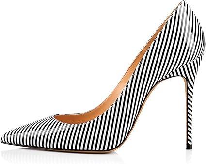 Black striped heels Clearance