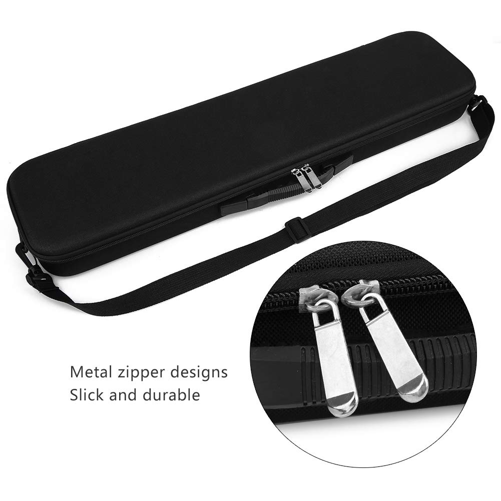 Borsa Porta Canna da Pesca in EVA, Organizer Portatile per Attrezzatura, Borsa per Canna da Pesca con Imbottitura in Spugna per Protezione Antiurto, 62,5x16,5x7 Cm (con tracolla)