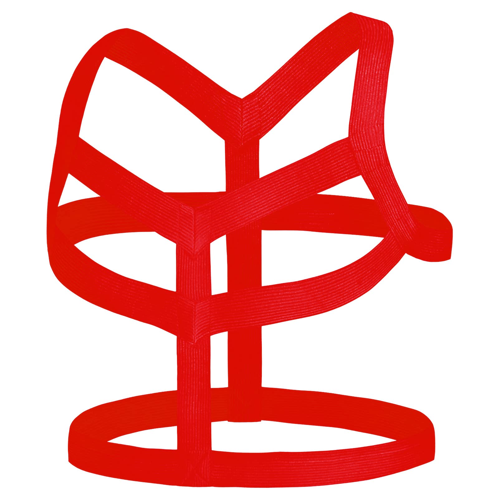 Men's Half Body Chest Harness Belt Elastic Halter Muscle Belt Clubwear Shoulder Straps Party Dance Costume (Red,One Size)
