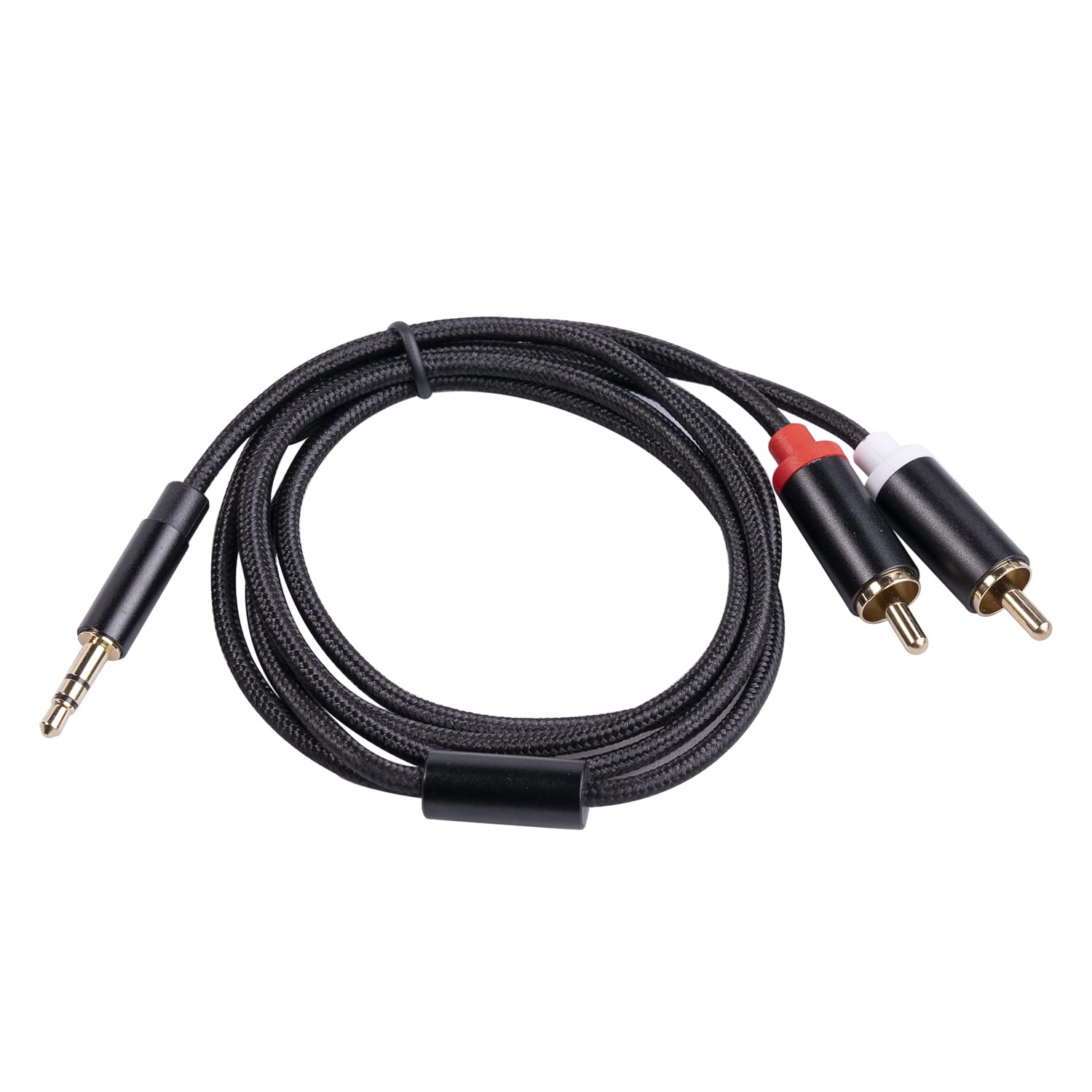 Cable RCA de 3,5 mm a RCA, chapado en oro, 1/8 macho a macho, adaptador divisor en Y para tabletas, altavoces, smartphones, MP3, HDTV