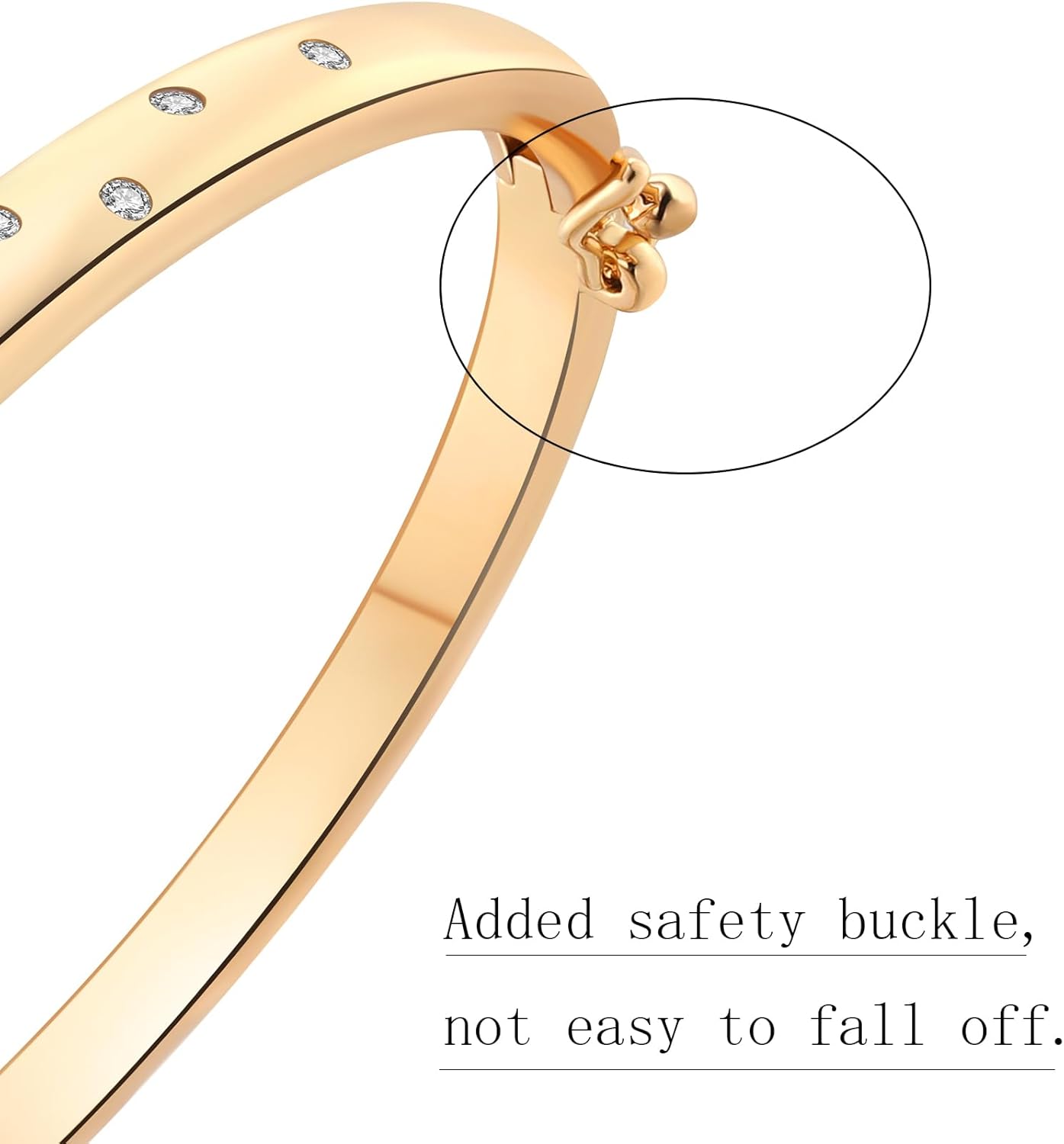 Bangle Bracelets for Women - Brass Cuff Bangle with Cubic Zirconia, 14K Gold & White Gold Plated, Meaningful Jewelry Gifts for Woman Wife Her Girlfriend Teens