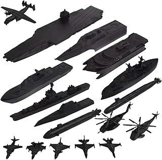 Xoeryoy Battleship Toy 17Pcs/Set Realistic Proportional Toy Battleship Set Includes Ships & Aircrafts Educational & Fine M...