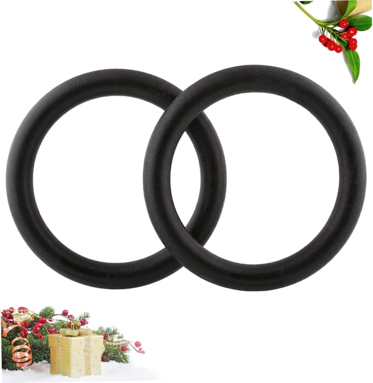 Plastic Gymnastic Rings 2pcs Workout Rings for Gym Strength Bodyweight Training Quick Adjustment