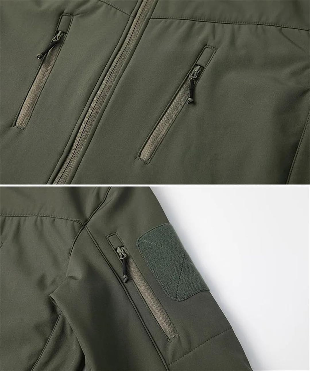 Men's Waterproof Tactical Jacket Winter Windproof Fleece Hoodie Jacket Outdoor Hiking Skiing Coat