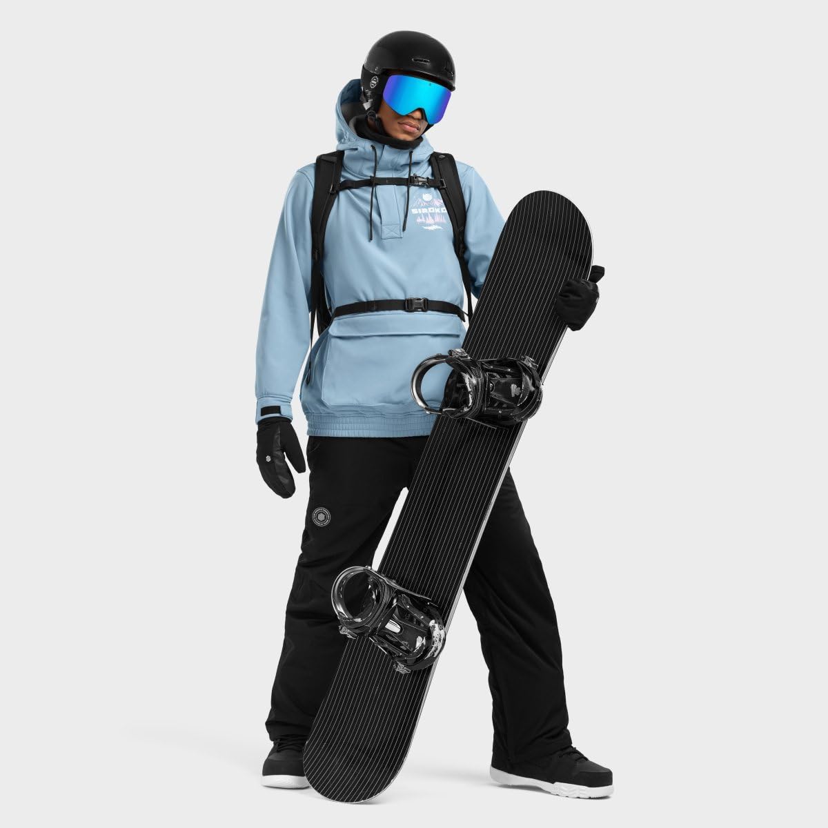 SIROKO - Veste de Snowboard avec Poche Kangourou W3 Prags