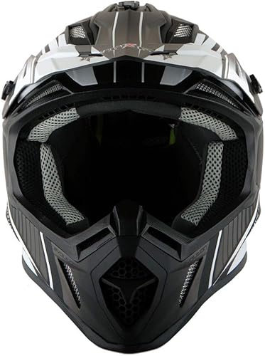 Miniatura 8 de 1Storm - Casco de motocross para adultos BMX MX ATV Dirt Bike Downhill Mountain Bike, estilo de carreras H637