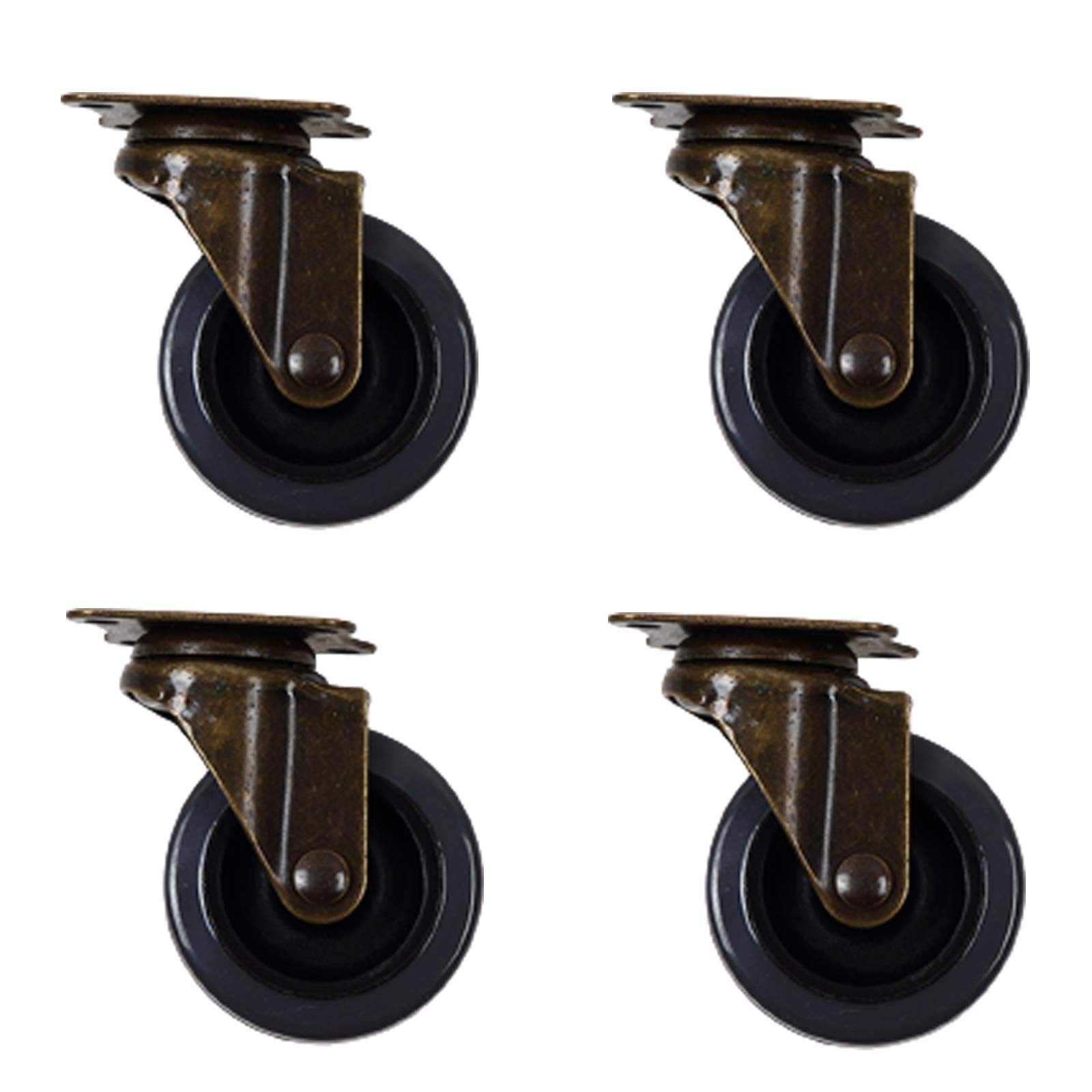 Ruedas Giratorias, Ruedas De Placa De Servicio Pesado, Ruedas De Nylon para Muebles, Ruedas Macizas Antiguas Vintage, Ruedas Giratorias De 360 °, Sofá, Pies De Piano, Capacidad De Carga 100