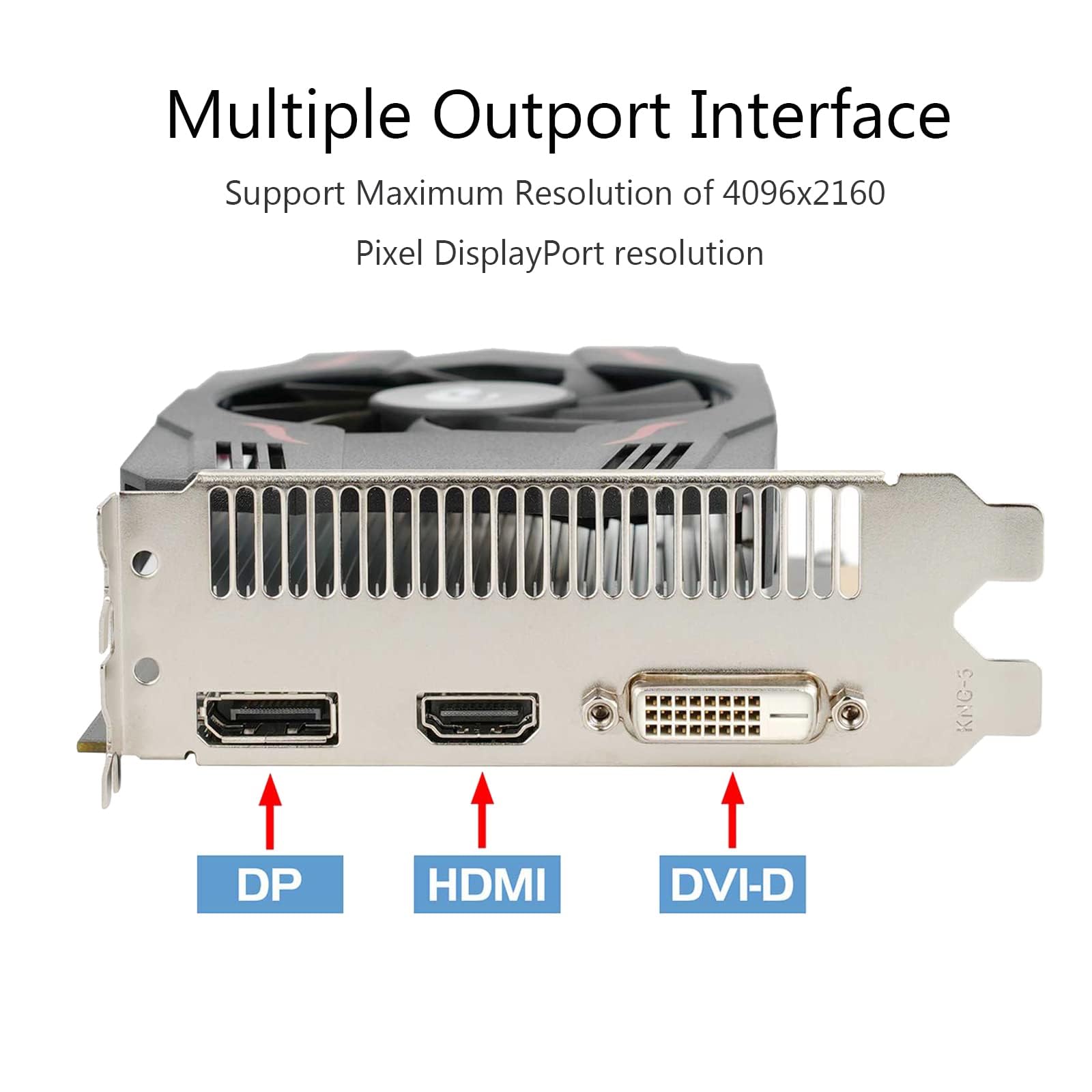 QTHREE Radeon RX 550 4GB Scheda grafica,GDDR5 128-Bit,DP/HDMI/DVI-D,Scheda video del computer per lavorare su PC,ITX GPU,PCI Express 3.0X8,DirectX 12