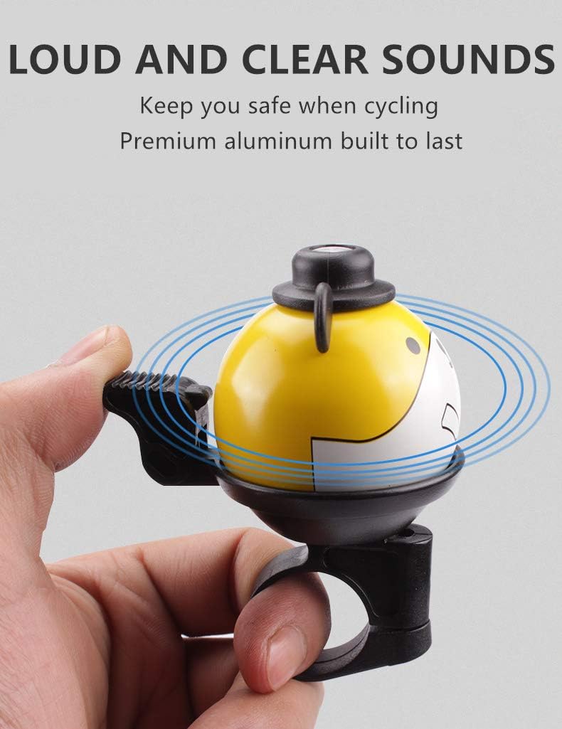 Kids Bike Bell, 360° Rotatable Cartoon Cycling Bell for Girls Boys and Adult, Loud Crisp Clear Sound Bicycle Handlebar Ring Horn, Children's Bike Accessories