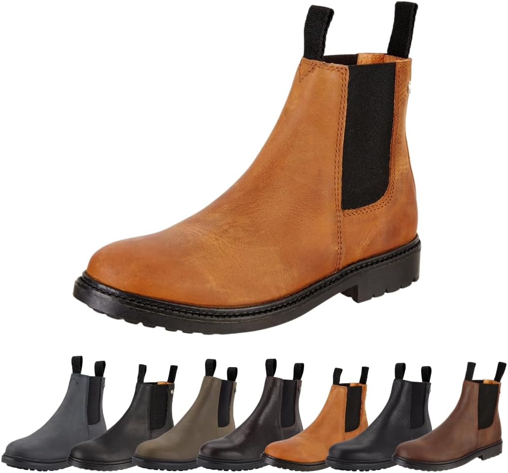 Chelsea Boat » New Workout« Comfortable Ankle Boots Made of Cowhide Leather in Portugal Riding Footwear with Robust Rubber Sole and Interior France Shoes Slip-On Sizes 35-46 Colours: Black,Brown &