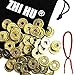 ZHIHU 50pcs Good Lucky Chinese Feng Shui Coins Zhihu Fortune Coin 20mm (0.8") W+Good lucky Red String Bracelet for Wealth and Success Men women lucky gift