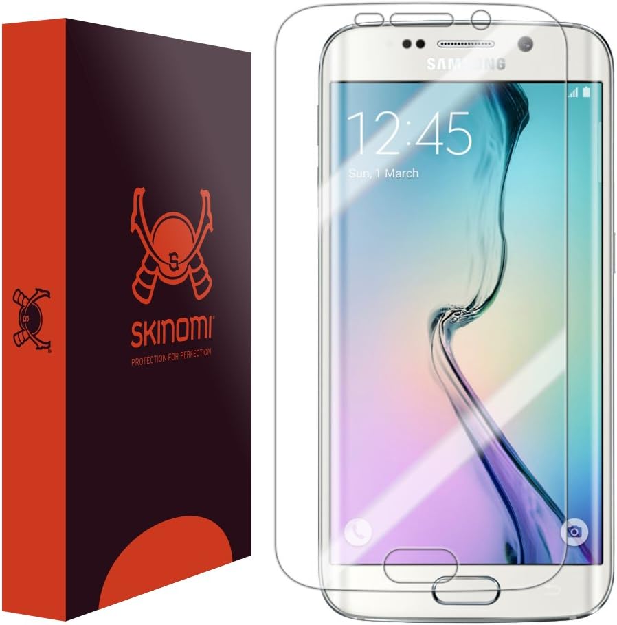 Skinomi Screen Protector Compatible with Galaxy S6 Edge Clear TechSkin TPU Anti-Bubble HD Film