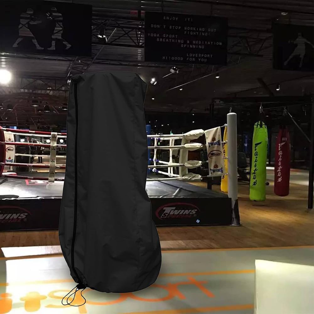 Copertura per Sacco da Boxe, 173 x 61 cm, Copertura Protettiva Resistente Copertura Protettiva Impermeabile per Sacchi da Boxe autoportanti per Uso Interno ed Esterno, Nero