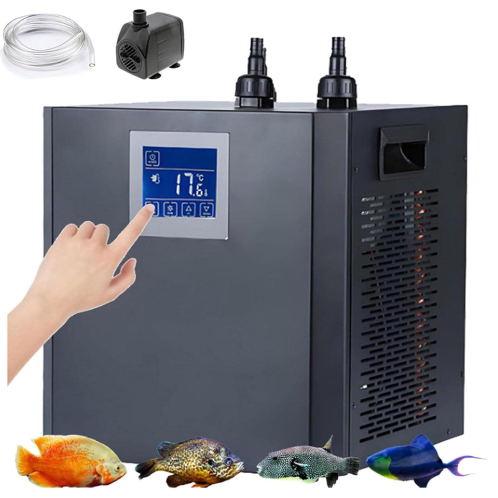Cashwise Aquarium Chiller 79 Gal, 1/3 HP Water Chiller Machine, Hydroponic Cooling System, Fish Tank Chiller with Upgraded LED Display, Remote Control, for Axolotl Jellyfish