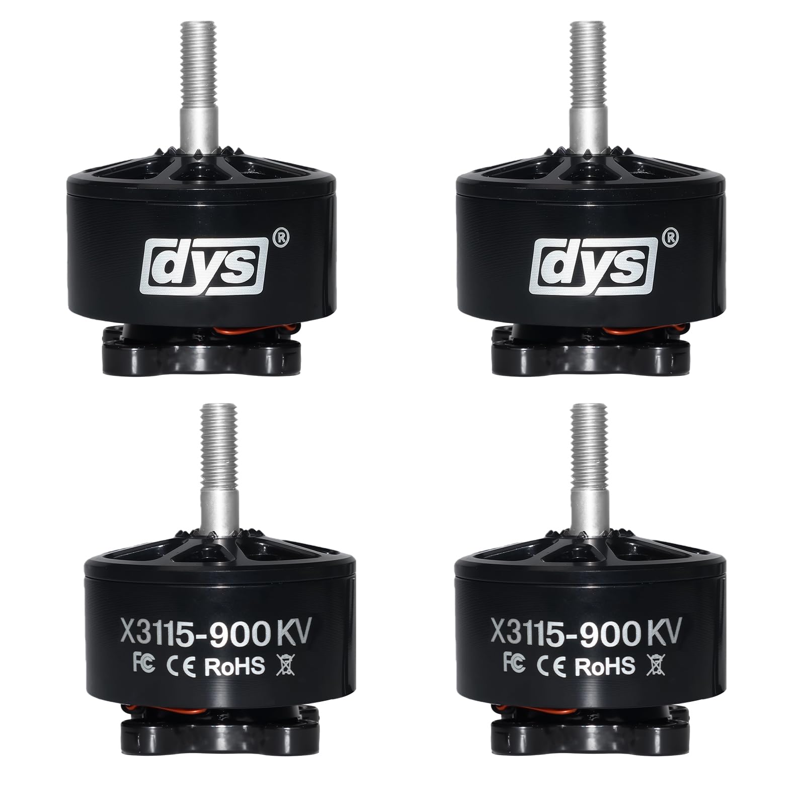 DYS 4pcs X3115 900KV Drone Brushless Motor,6S FPV Motor for 8,9,10inch Freestyle Long Range FPV Drone,FPV Racing Quadcopter Motor,Multirotor Drone