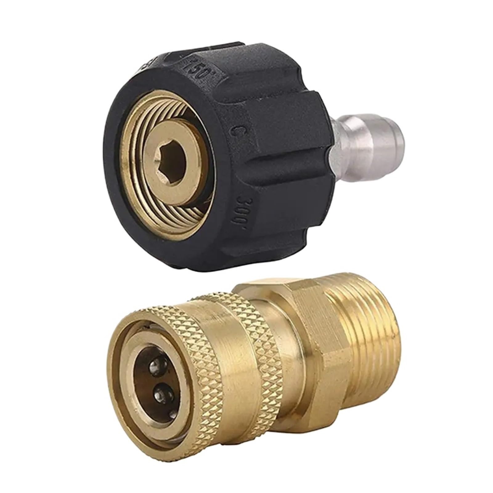 Adapterset für Hochdruckreiniger aus Messing Edelstahl