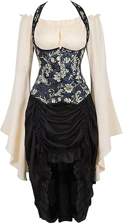Korsett Kleider Rock Tutu - Damen Corsagenkleid Vintage Brautkleid