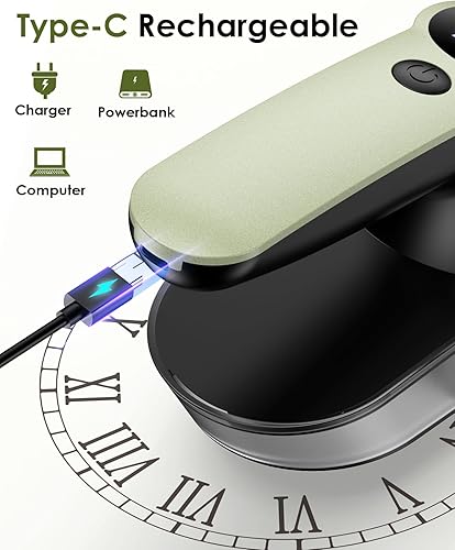 Miniatura 3 de Cosicosy - Afeitadora de tela recargable, removedor de pelusa eléctrico con 3 cuchillas y pantalla digital, desfuzzer eléctrico de tela, removedor