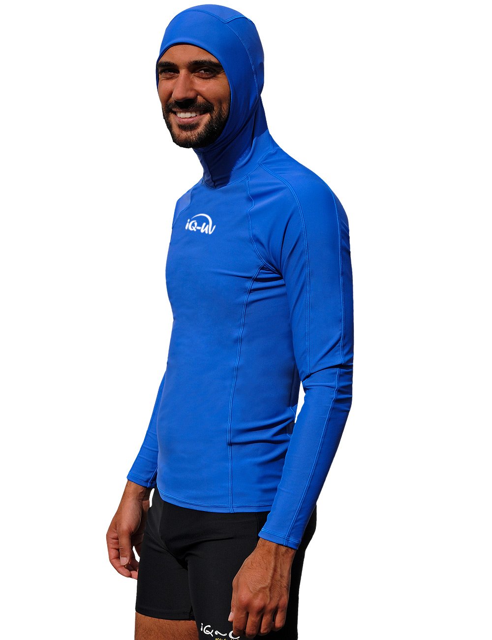 iQ-UV koszulka uv Mężczyźni Uv 300 Hooded Shirt Long Sleeve (1 w zestawie)