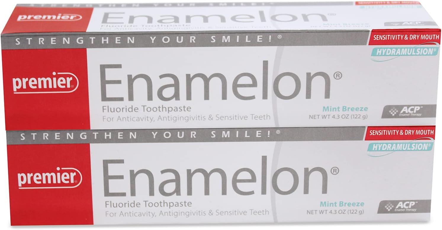 9007270 Enamelon Fluoride Toothpaste, Protection Against Painful Sensitivity-Helps Prevent Gingivitis, Mint Breeze, Pack of 2