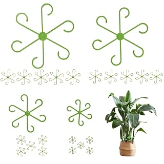 20 Pack Plant Support Clips for Climbing Plants 6 Claw Plastic Stem Holders Durable Plant Support Rings for Vines Creepers Indoor Outdoor Gardening Wall Fixing Plant Supports