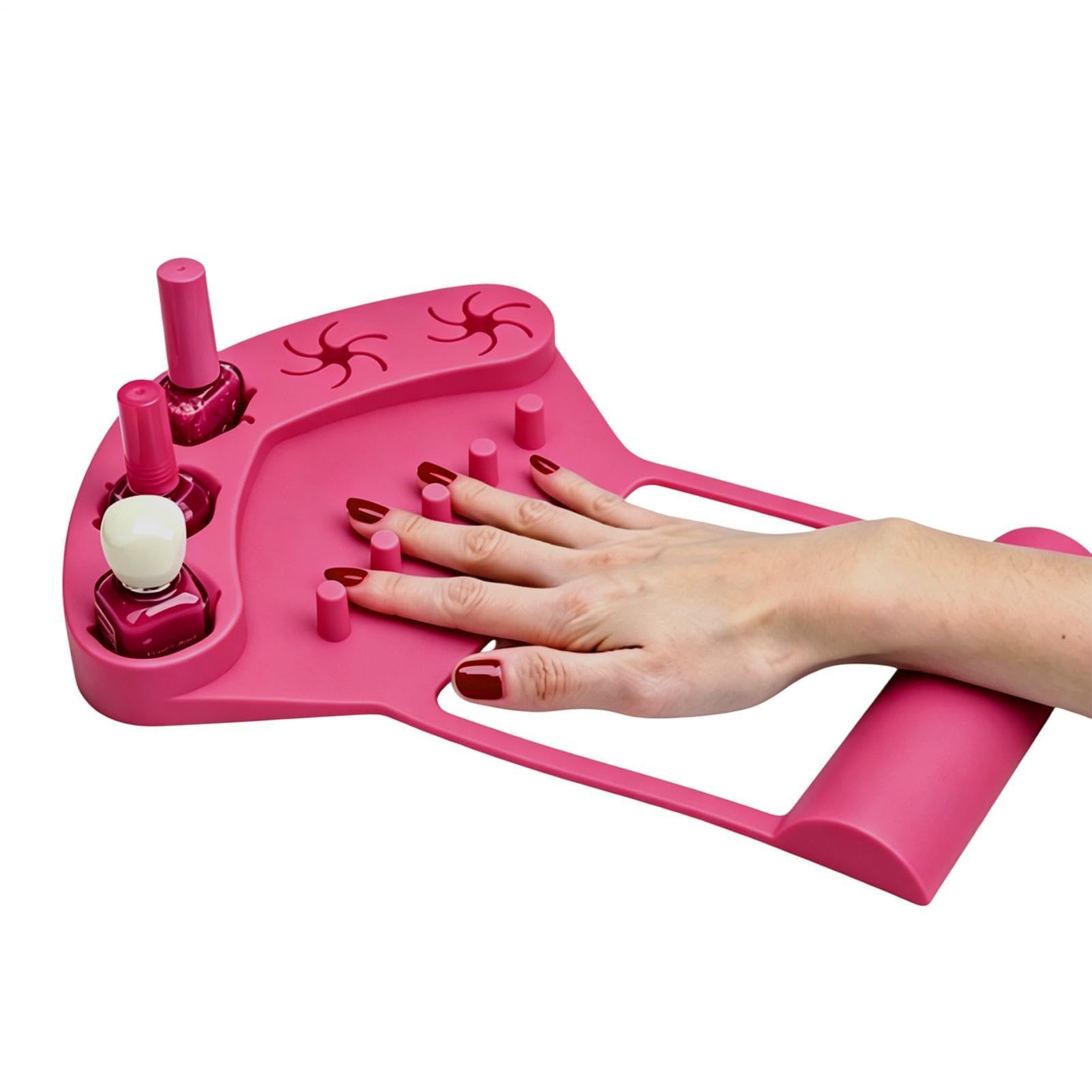Tappetino in silicone per le unghie Tappetino organizzatore manicure | Poggiamano e supporto in silicone per manicure per Donne, Trucco, Pratica, Pittura, Salone, Festa, Laboratorio