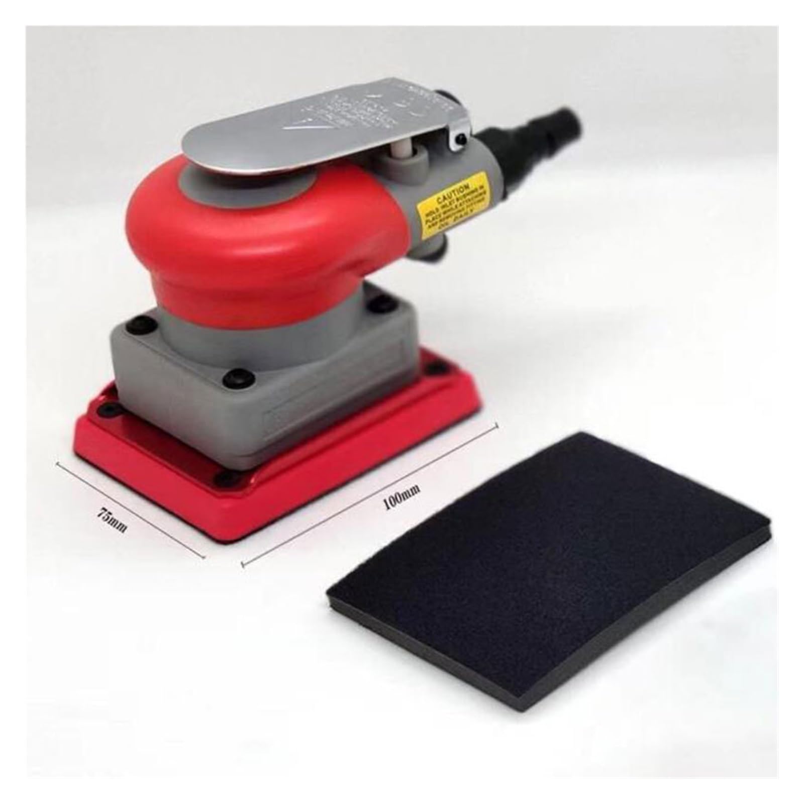 Poliermaschine, 75 * 100 mm quadratischer pneumatischer Schleifer for Polieren von Autolacken, Orangenschale, Trockenmühle, dünnes, weiches Schleifpapier