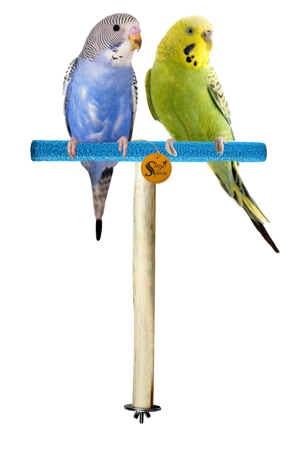 Sage Square Sand Wooden Perch for Birds and Trainning, Natural Wood and Safe for Birds (Small Birds) (B087CS969R) Amazon Price History, Amazon Price Tracker