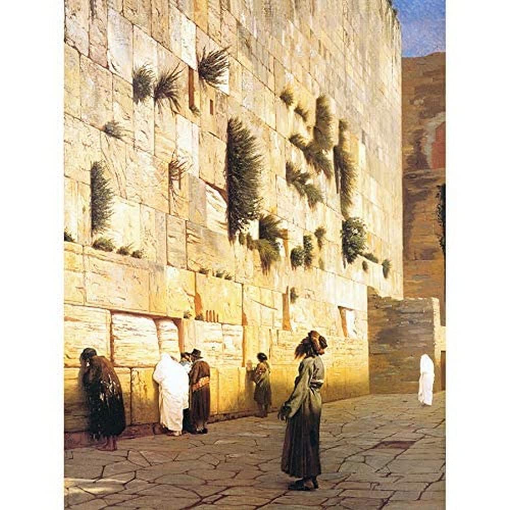 Gerome Solomon's Wall Jerusalem Temple Painting Art Print Canvas Premium Wall Decor Poster Mural