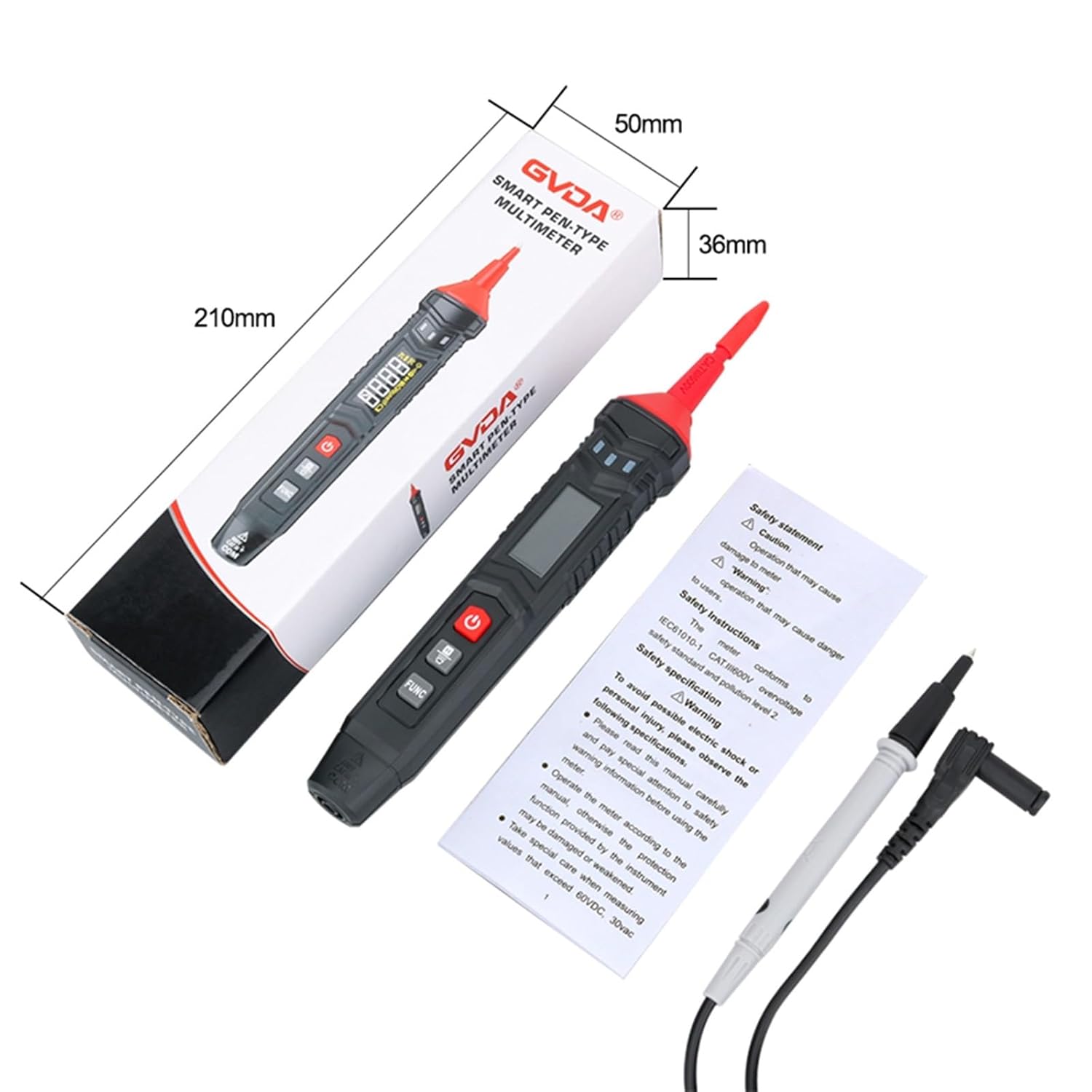 Digital Pen Type Multimeter Smart DC AC Voltage Tester Voltmeter Auto Range Resistance Capacitance Multi-Meter
