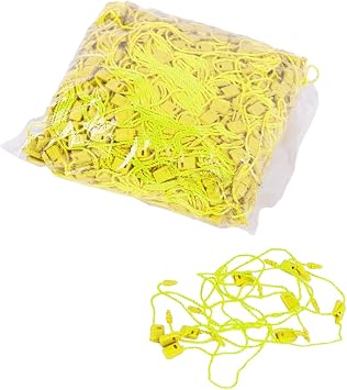 Hodbehod Sar  Renk Kilitli Ge meli Etiket  pi 1.000 Adet   Plastik Kart ve Fiyat Etiketi Ba lama  pi