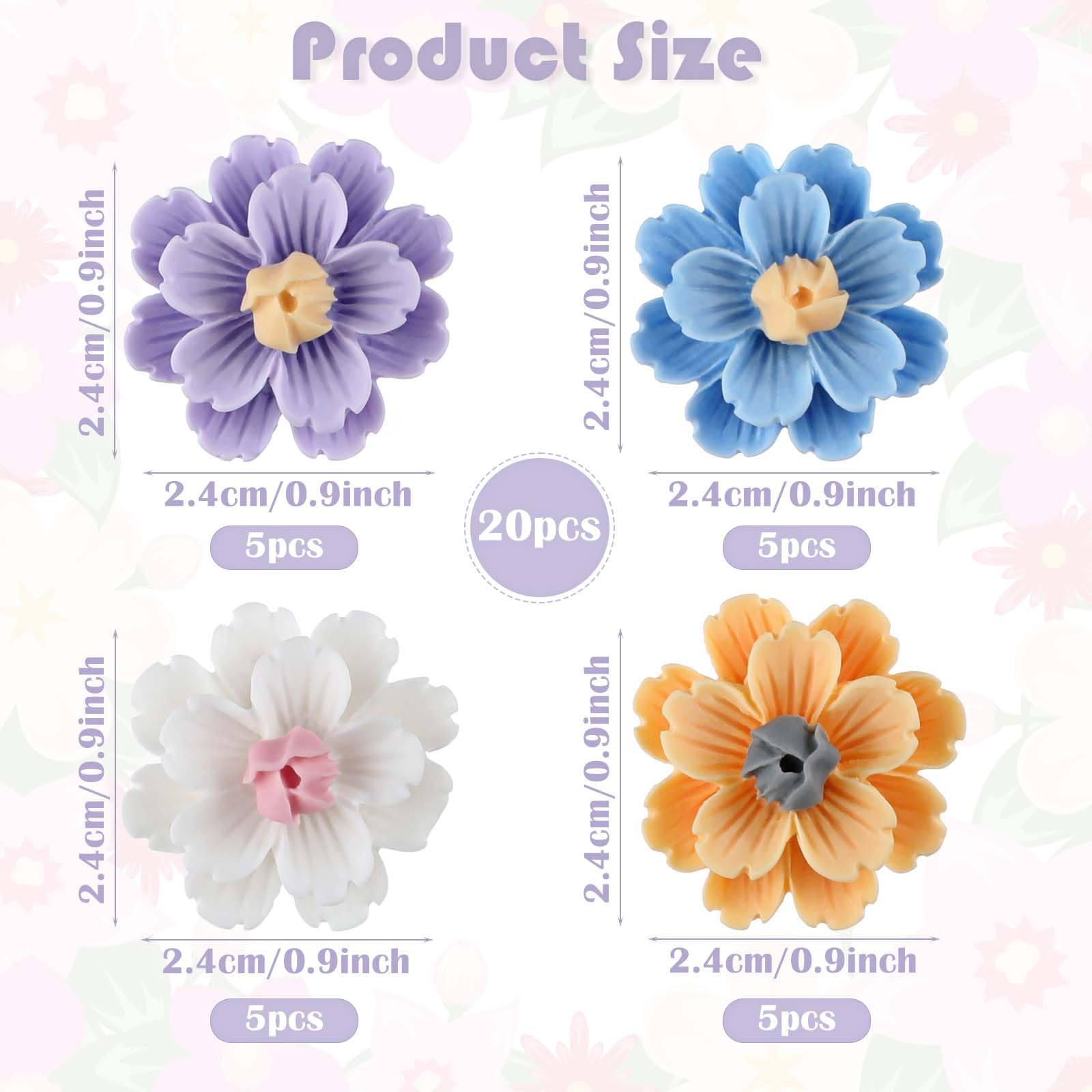20 Decorazioni Per Cupcake A Forma Di Margherita – Stuzzicadenti Floreali Per Torte, Feste A Tema Estivo, Baby Shower E Compleanni - 4